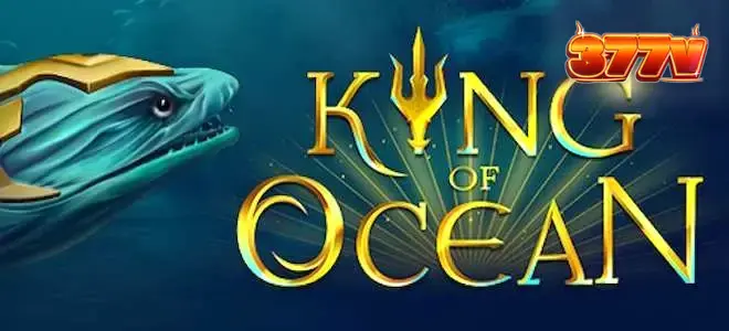 Cenário subaquático vibrante do jogo King of Ocean com criaturas marinhas e canhões.